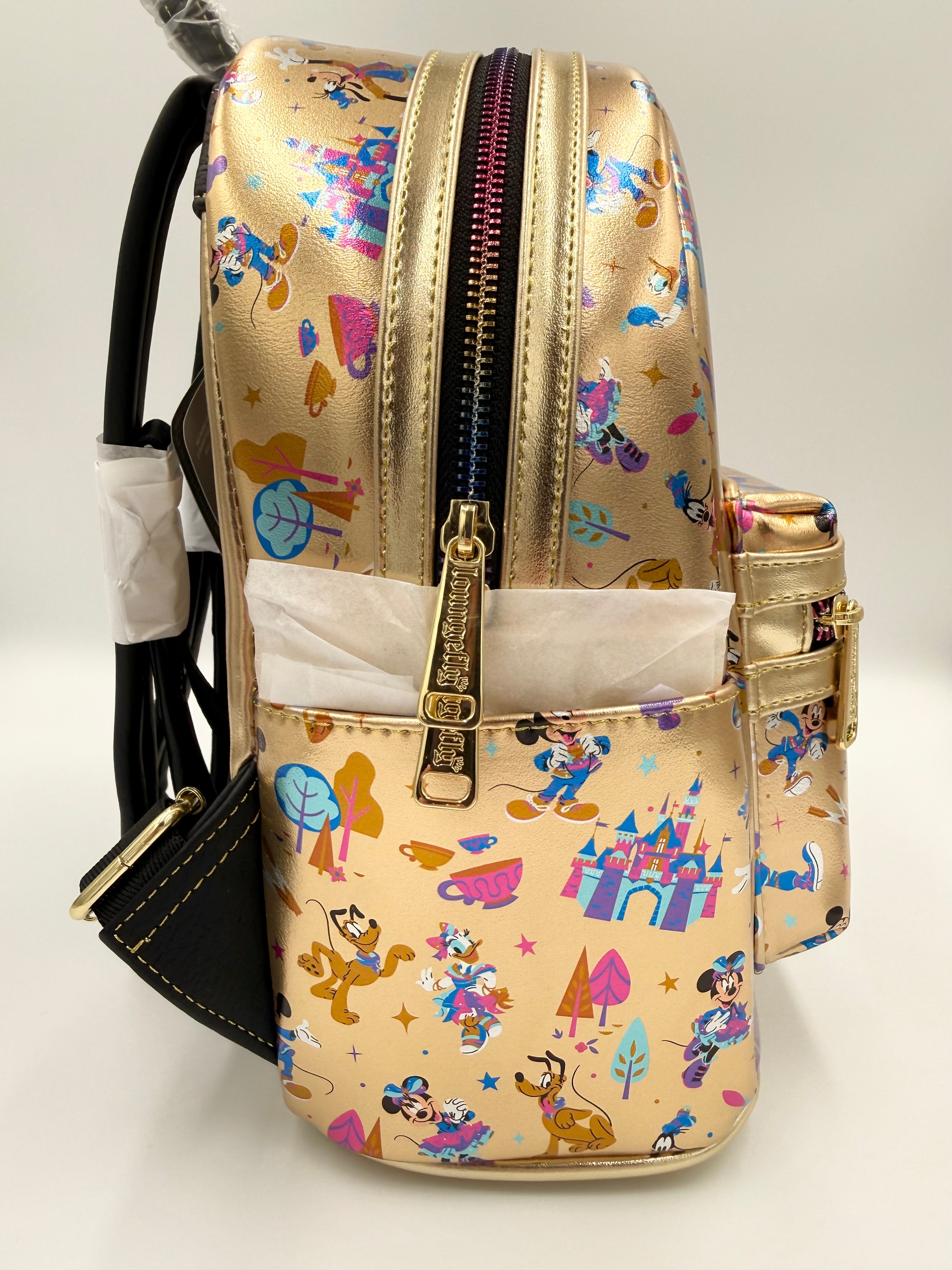 Loungefly Disney Mickey Mouse and Friends Loungefly Mini Backpack | Disneyland 70th Anniversary | NWT