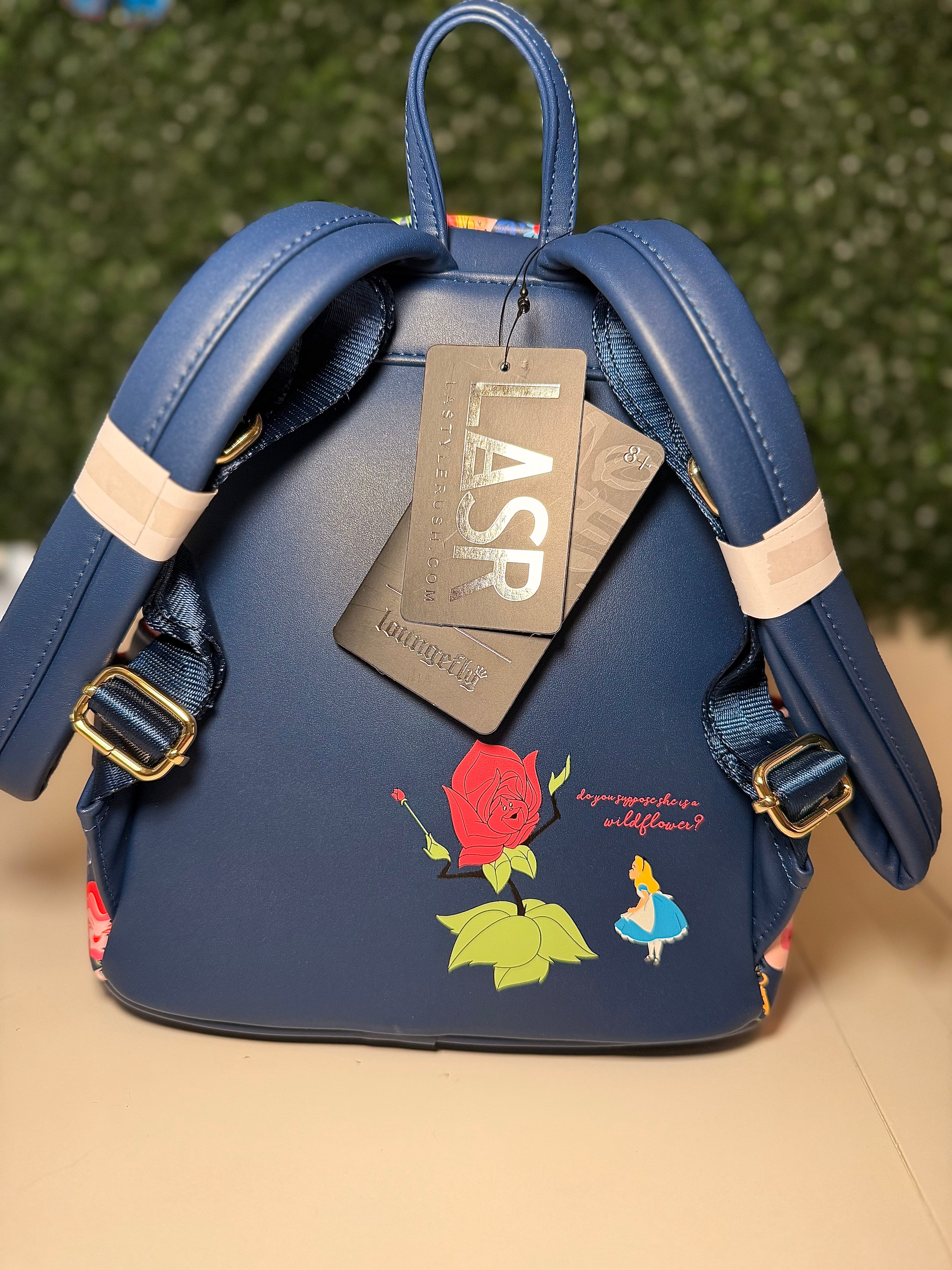 Loungefly Disney Alice in Wonderland Golden Afternoon Allover Print Mini Backpack | NWT