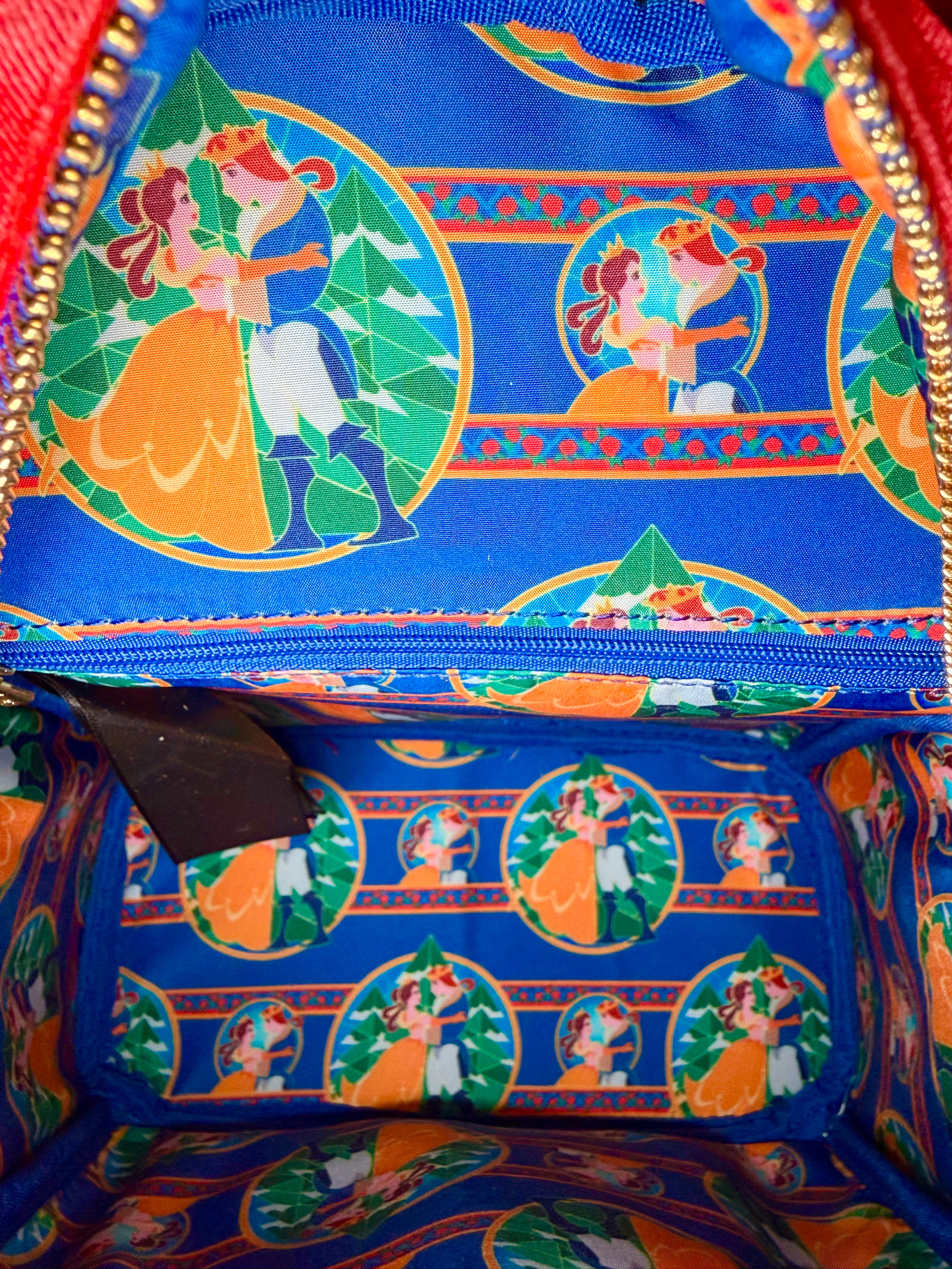 Loungefly Disney Beauty and the Beast Stained Glass Mini Backpack | NWT