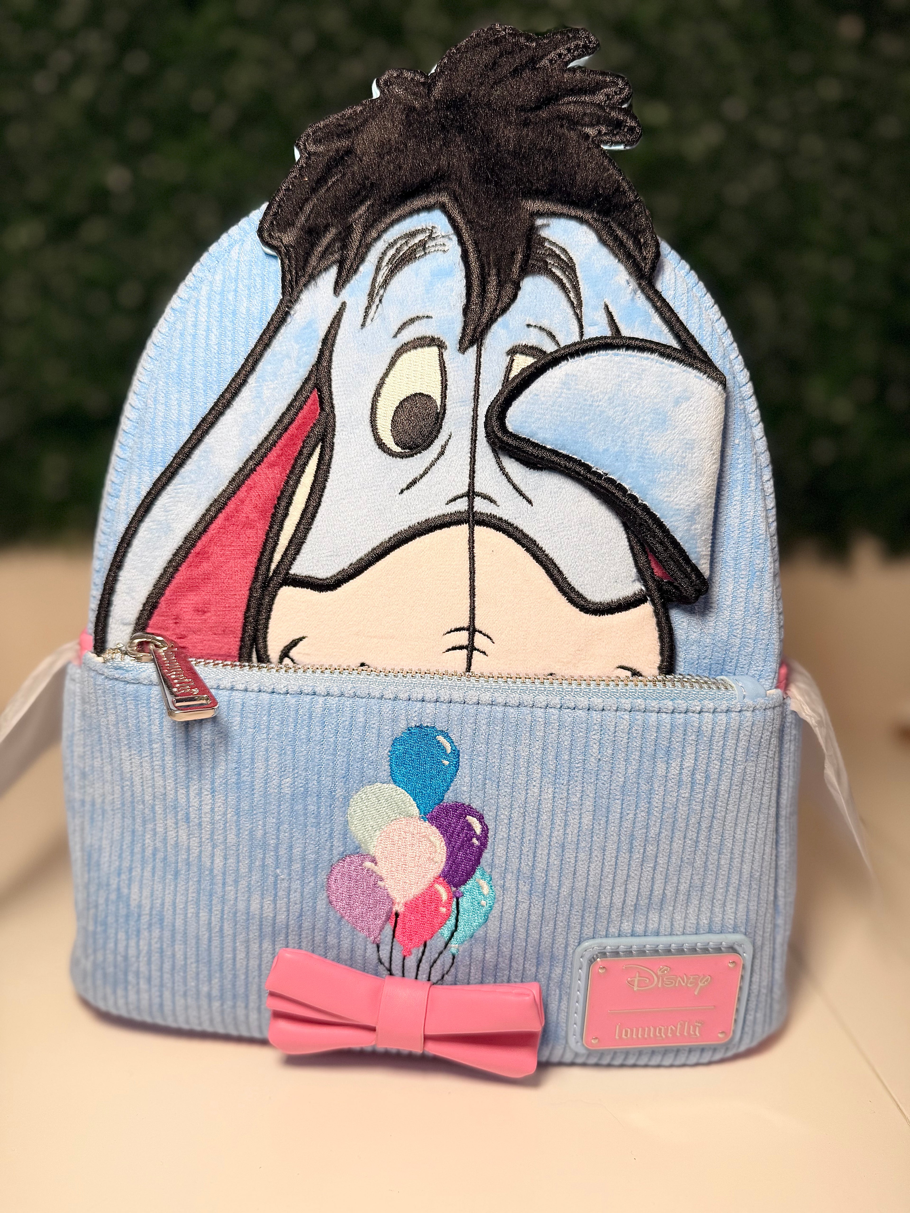 Loungefly Disney Winnie the Pooh Eeyore Peeking Corduroy Mini Backpack | NWT