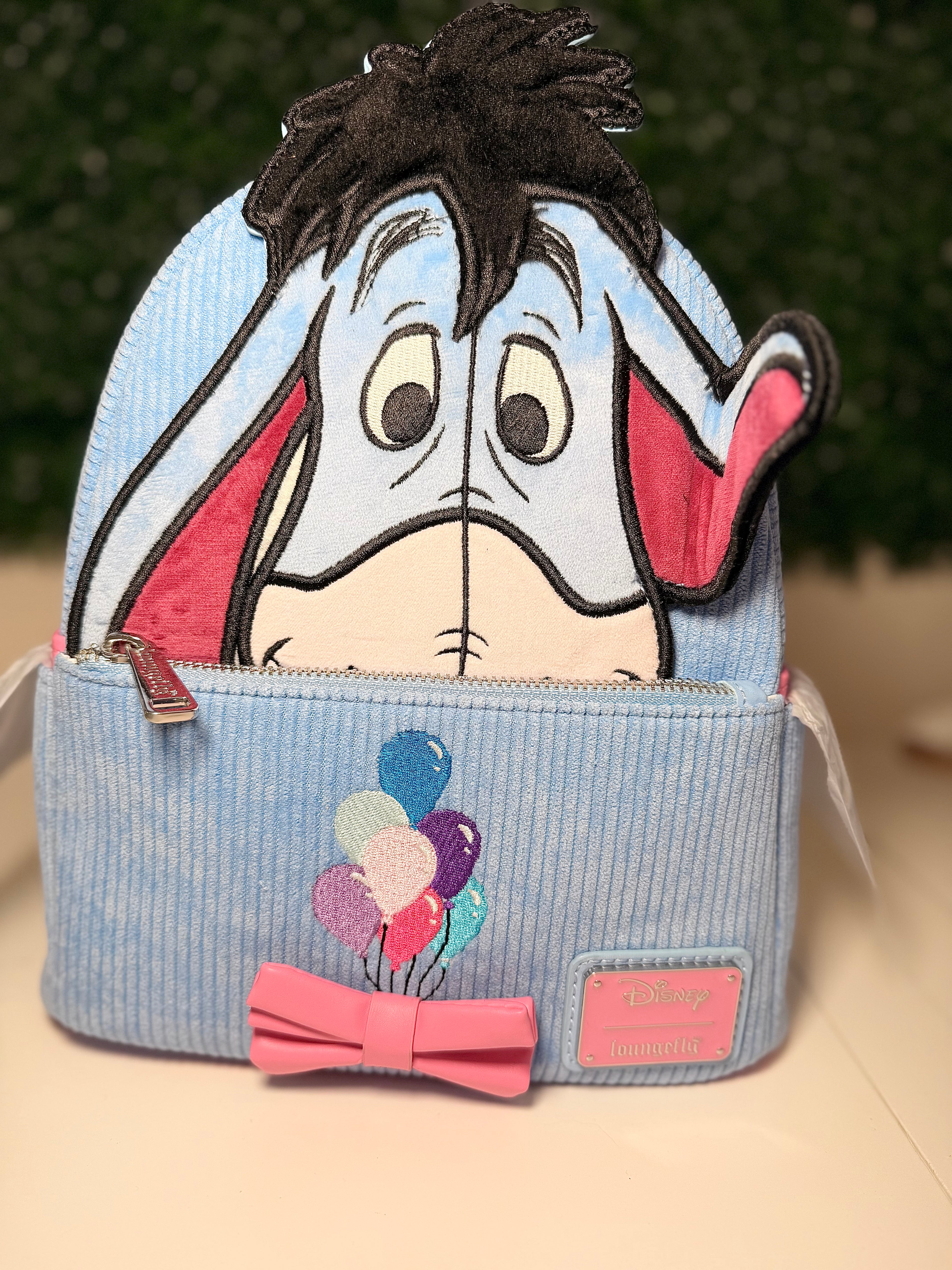 Loungefly Disney Winnie the Pooh Eeyore Peeking Corduroy Mini Backpack | NWT