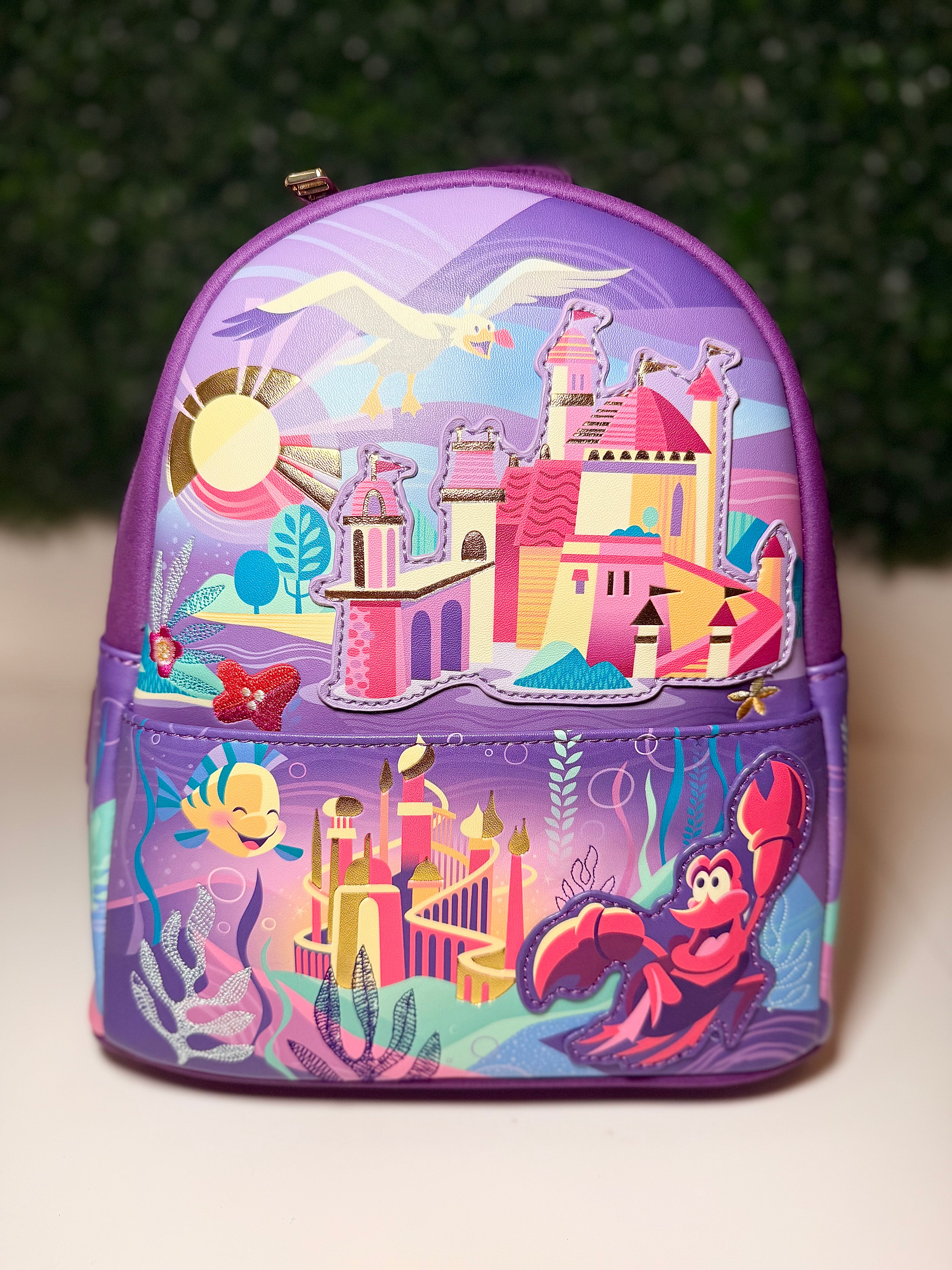 Loungefly Disney Little Mermaid Ariel Castle Series Mini Backpack | NWT