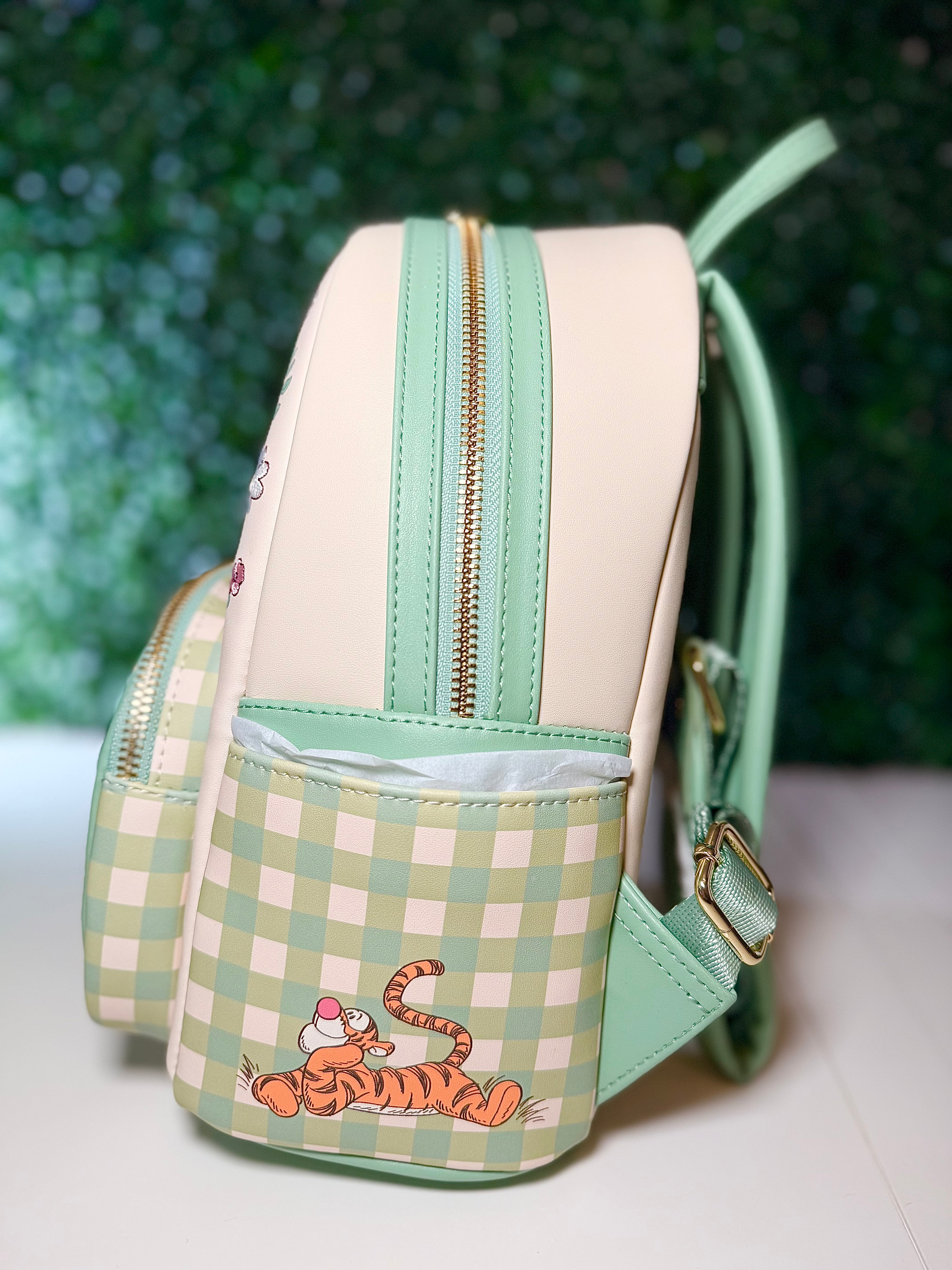 Loungefly Disney Winnie the Pooh Floral Ginham Mini Backpack | Boxlunch Exclusive | NWT