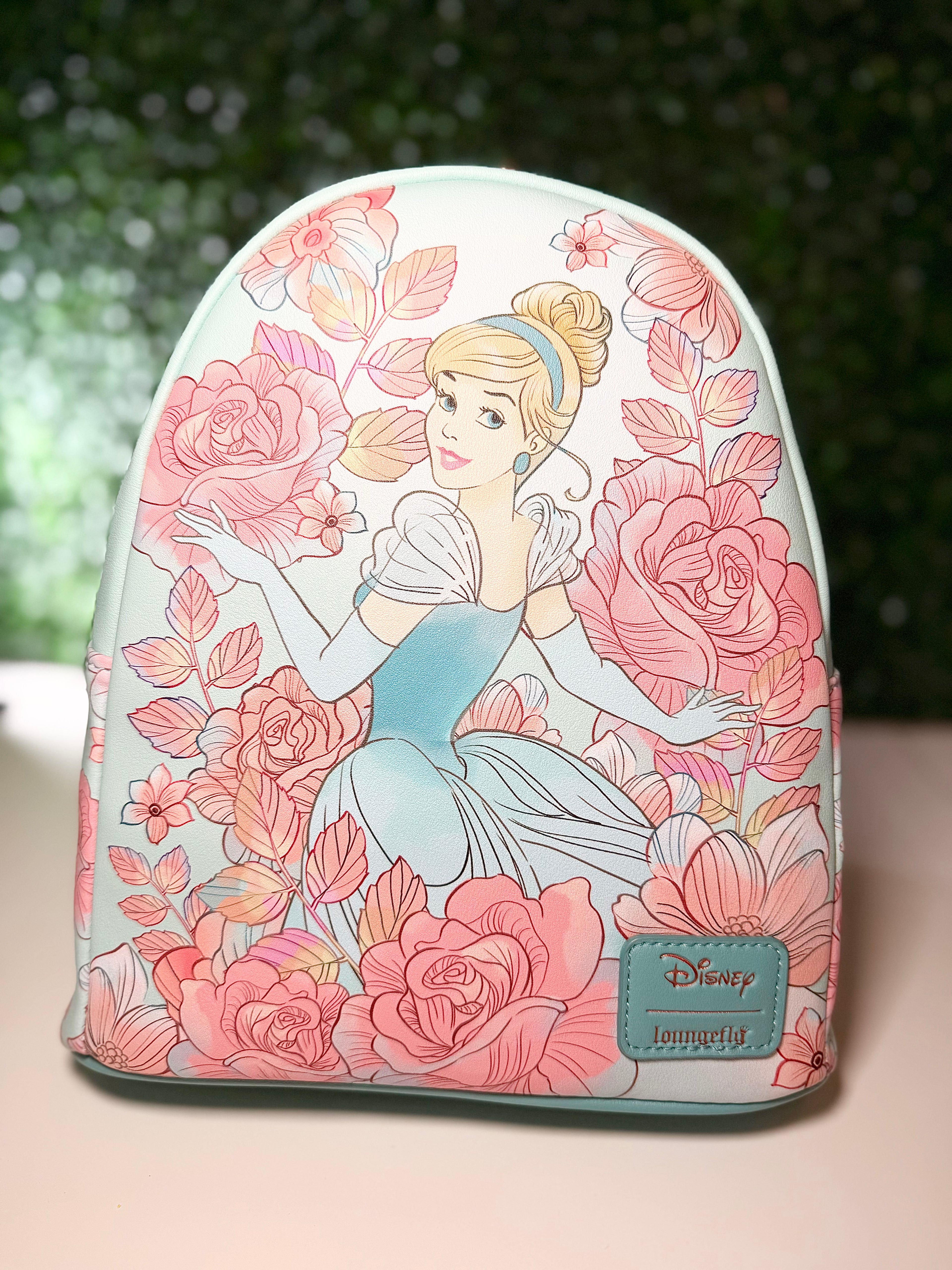 Disney Loungefly Cinderella Pink Flowers Mini Backpack | NWT