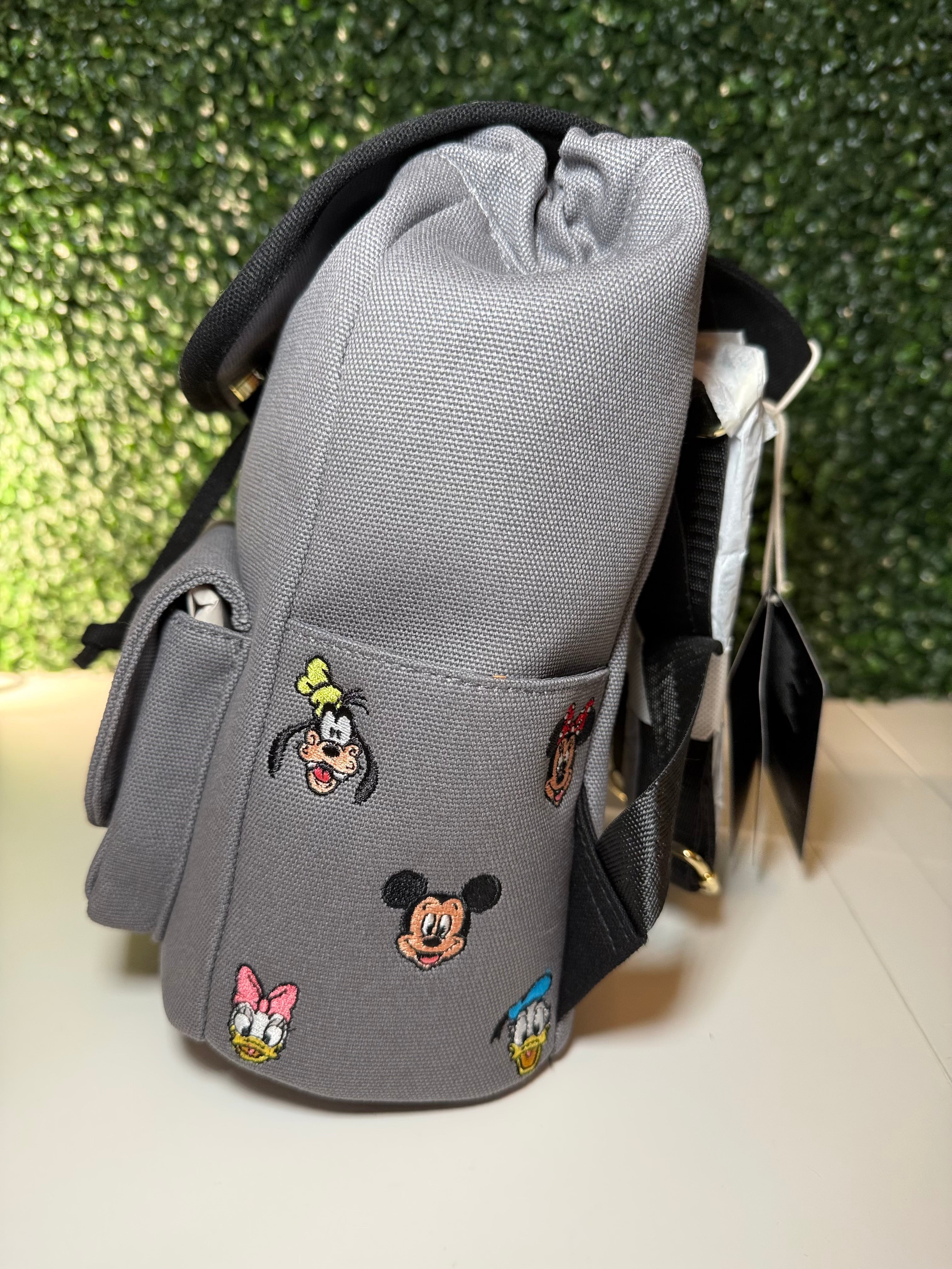 Loungefly Disney Mickey and Friends Embroidered Canvas Mini Backpack | NWT