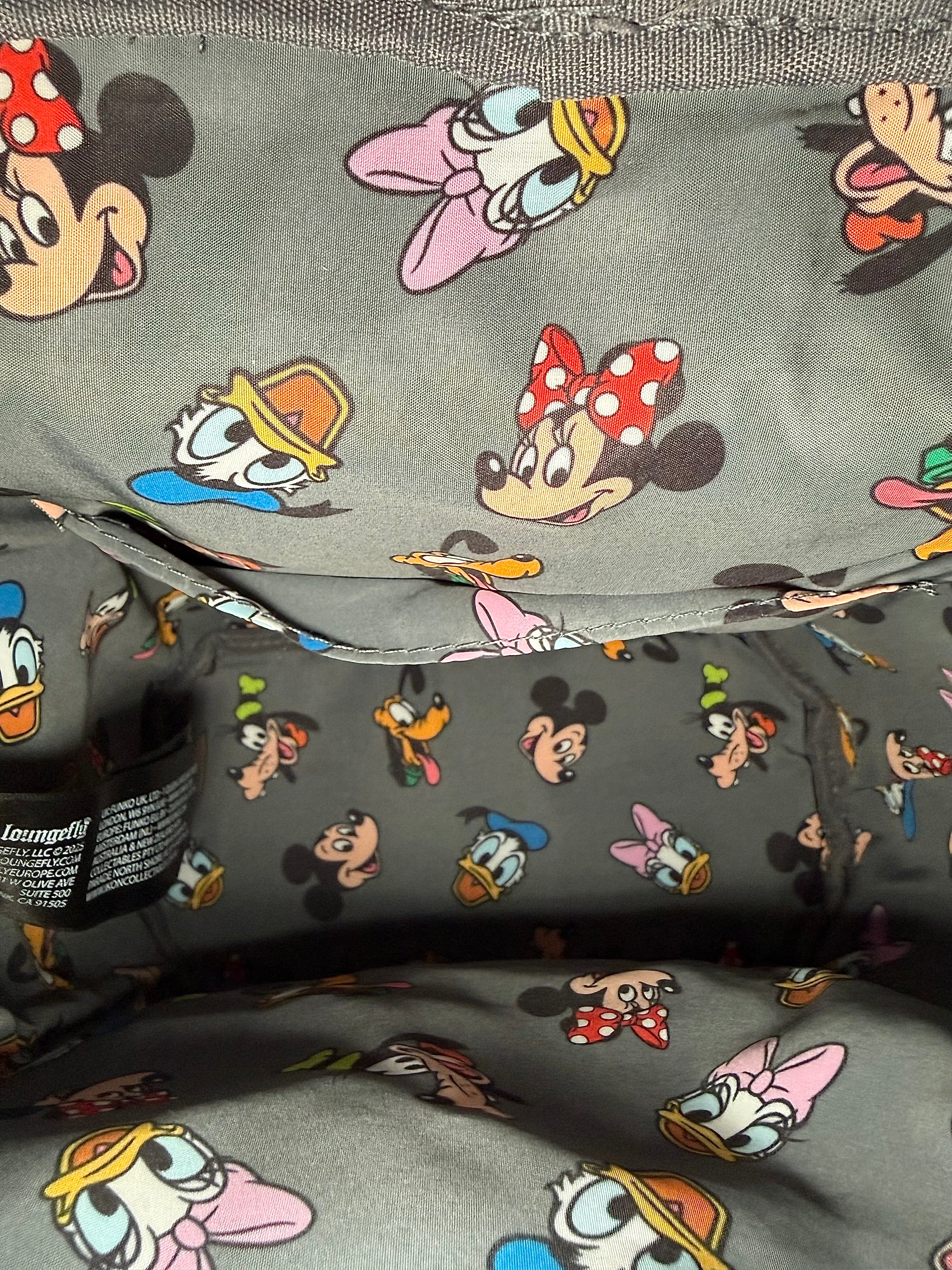 Loungefly Disney Mickey and Friends Embroidered Canvas Mini Backpack | NWT