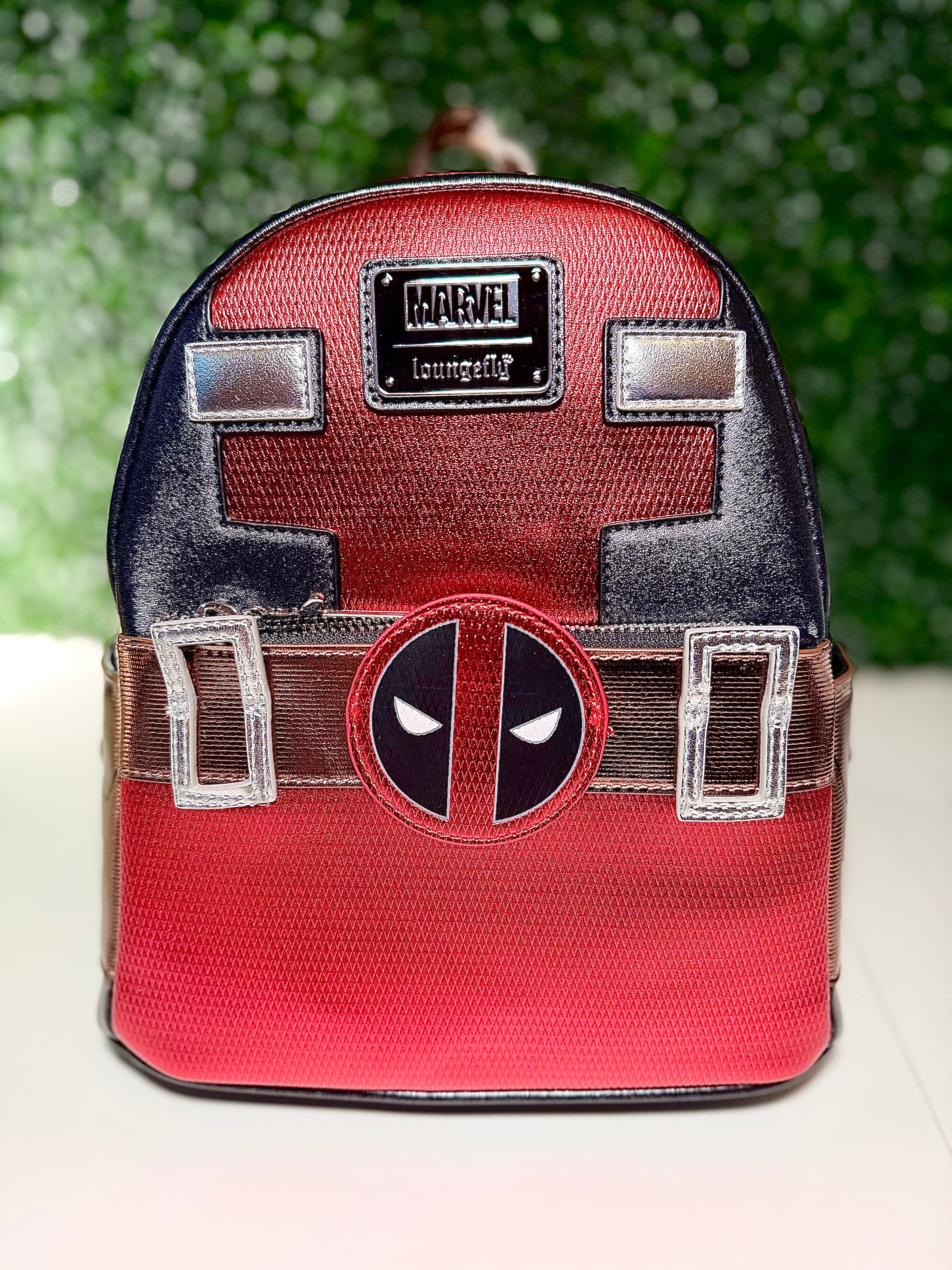 Loungefly Marvel Metallic Deadpool Cosplay Mini Backpack | NWT